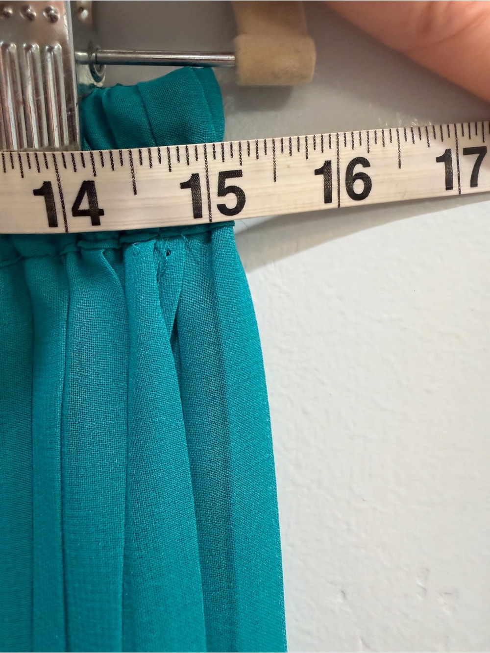 Mix Nouveau Y2K Teal Blue Ombre Knife Pleated Maxi Skirt Size M Vintage 2000s - Picture 9 of 11